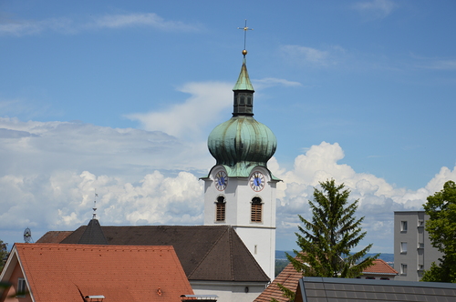Blick vom Zanzenberg auf Dornbirn - Pfarrkirche St. Sebastian - Spaziergang - Zanzenberg - Dornbirn